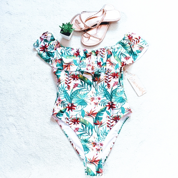 cabana del sol Other - Cabana Del Sol Off-Shoulder One Piece Swimsuit M